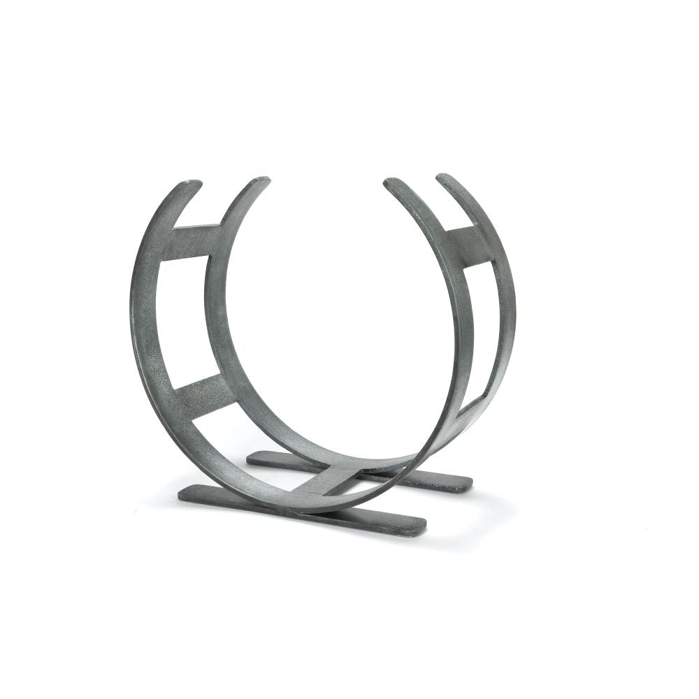 This is an image showing From The Anvil - Pewter Curved Log Holder - Small available from T.H Wiggans Architectural Ironmongery in Kendal, quick delivery and discounted prices