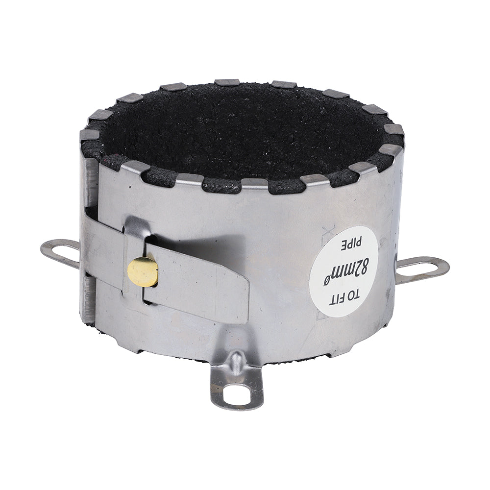 This is an image showing TIMCO Intumescent Pipe Collar - Pipe Size 82mm - 1 Each Bag available from T.H Wiggans Ironmongery in Kendal, quick delivery at discounted prices.