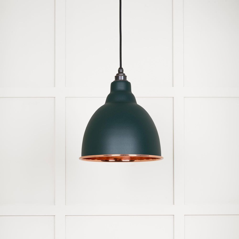 This is an image showing From The Anvil - Smooth Copper Brindley Pendant in Dingle available from T.H Wiggans Architectural Ironmongery in Kendal, quick delivery and discounted prices