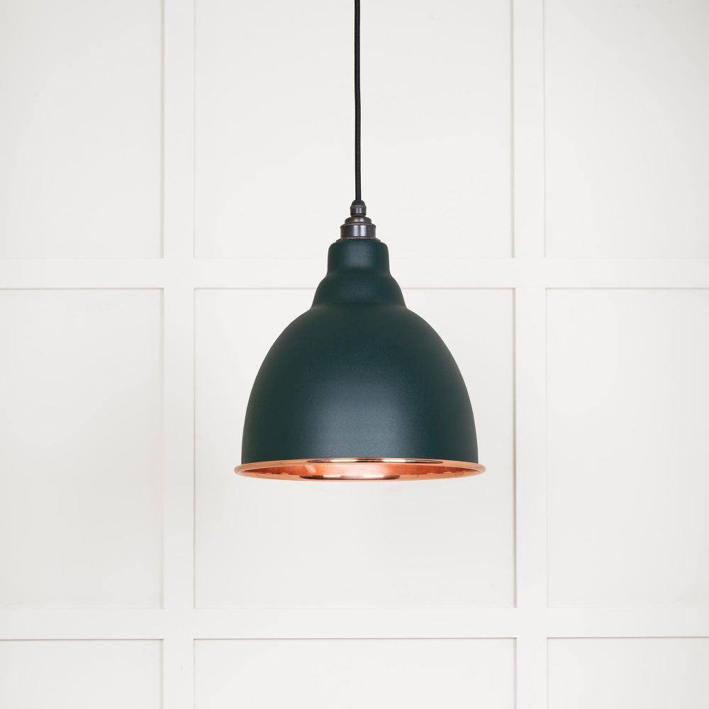 This is an image showing From The Anvil - Smooth Copper Brindley Pendant in Dingle available from T.H Wiggans Architectural Ironmongery in Kendal, quick delivery and discounted prices
