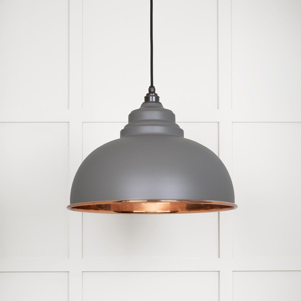 This is an image showing From The Anvil - Smooth Copper Harborne Pendant in Bluff available from T.H Wiggans Architectural Ironmongery in Kendal, quick delivery and discounted prices