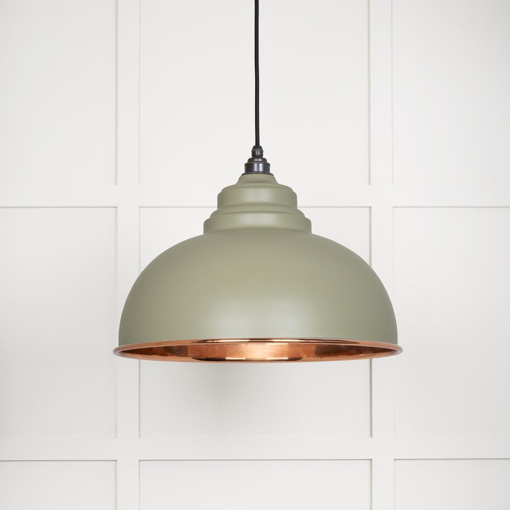 This is an image showing From The Anvil - Smooth Copper Harborne Pendant in Tump available from T.H Wiggans Architectural Ironmongery in Kendal, quick delivery and discounted prices