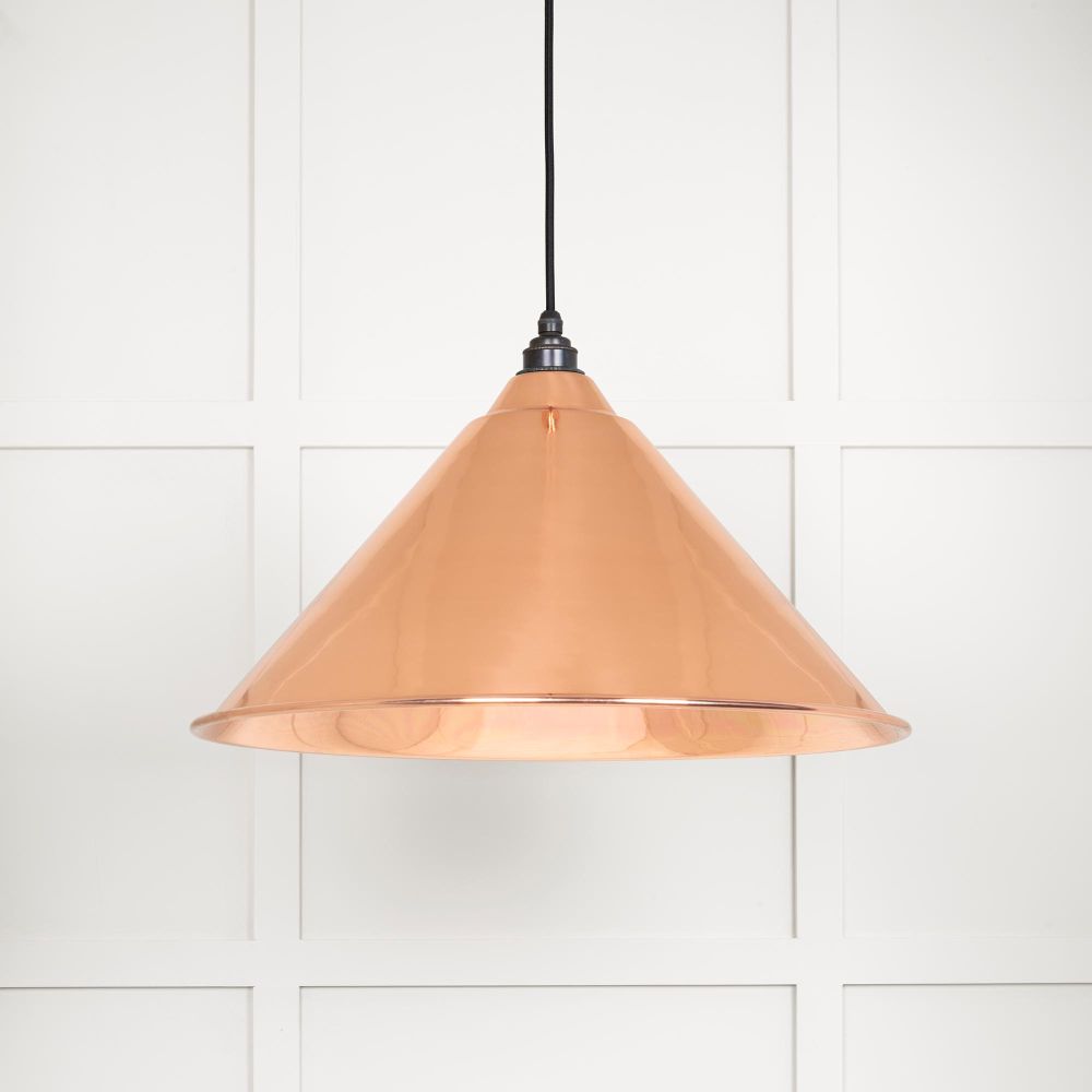 This is an image showing From The Anvil - Smooth Copper Hockley Pendant available from T.H Wiggans Architectural Ironmongery in Kendal, quick delivery and discounted prices