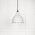 This is an image showing From The Anvil - White Gloss Brindley Pendant in Flock available from T.H Wiggans Architectural Ironmongery in Kendal, quick delivery and discounted prices