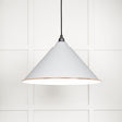 This is an image showing From The Anvil - White Gloss Hockley Pendant in Flock available from T.H Wiggans Architectural Ironmongery in Kendal, quick delivery and discounted prices