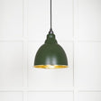 This is an image showing From The Anvil - Hammered Brass Brindley Pendant in Heath available from T.H Wiggans Architectural Ironmongery in Kendal, quick delivery and discounted prices