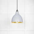 This is an image showing From The Anvil - Smooth Brass Brindley Pendant in Birch available from T.H Wiggans Architectural Ironmongery in Kendal, quick delivery and discounted prices