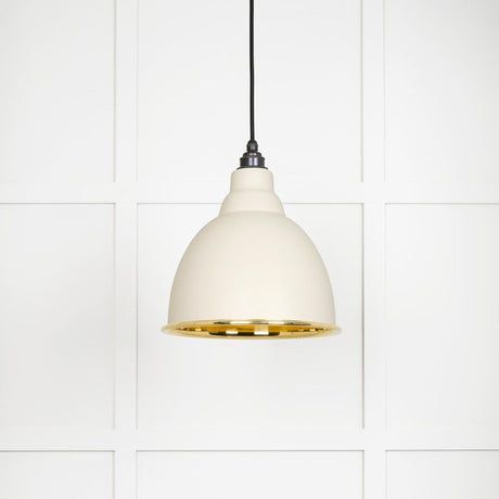 This is an image showing From The Anvil - Smooth Brass Brindley Pendant in Teasel available from T.H Wiggans Architectural Ironmongery in Kendal, quick delivery and discounted prices