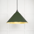 This is an image showing From The Anvil - Hammered Brass Hockley Pendant in Heath available from T.H Wiggans Architectural Ironmongery in Kendal, quick delivery and discounted prices