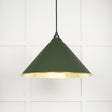 This is an image showing From The Anvil - Smooth Brass Hockley Pendant in Heath available from T.H Wiggans Architectural Ironmongery in Kendal, quick delivery and discounted prices