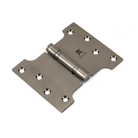 This is an image showing From The Anvil - Aged Bronze 4" x 3" x 5" Parliament Hinge (pair) ss available from T.H Wiggans Architectural Ironmongery in Kendal, quick delivery and discounted prices