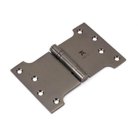 This is an image showing From The Anvil - Aged Bronze 4" x 4" x 6" Parliament Hinge (pair) ss available from T.H Wiggans Architectural Ironmongery in Kendal, quick delivery and discounted prices