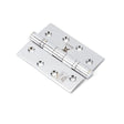 This is an image showing From The Anvil - Polished Chrome 4" Ball Bearing Butt Hinge (pair) ss available from T.H Wiggans Architectural Ironmongery in Kendal, quick delivery and discounted prices