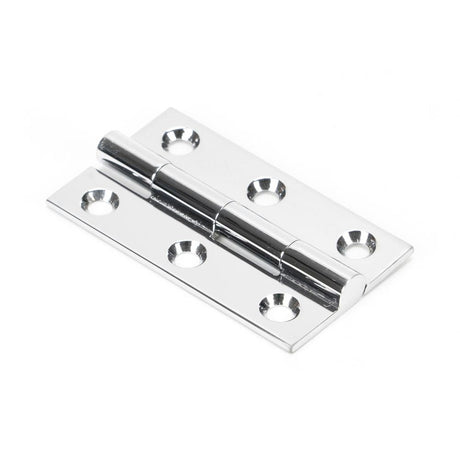 This is an image showing From The Anvil - Polished Chrome 2" Butt Hinge (pair) available from T.H Wiggans Architectural Ironmongery in Kendal, quick delivery and discounted prices