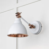 This is an image showing From The Anvil - Smooth Copper Brindley Wall Light in Flock available from T.H Wiggans Architectural Ironmongery in Kendal, quick delivery and discounted prices