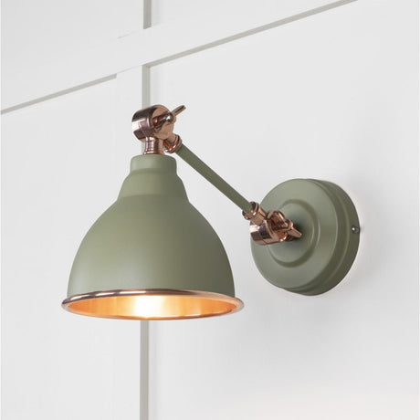 This is an image showing From The Anvil - Smooth Copper Brindley Wall Light in Tump available from T.H Wiggans Architectural Ironmongery in Kendal, quick delivery and discounted prices