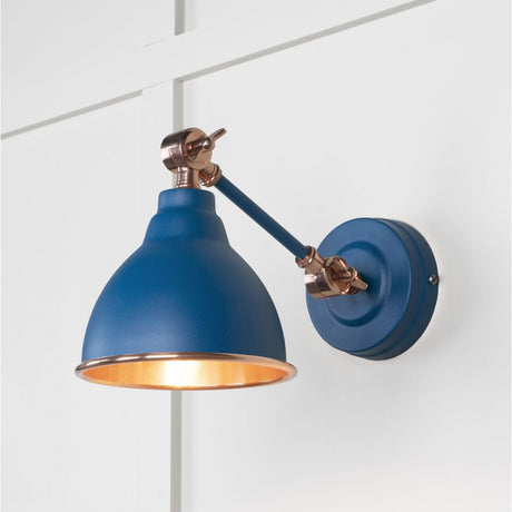 This is an image showing From The Anvil - Smooth Copper Brindley Wall Light in Upstream available from T.H Wiggans Architectural Ironmongery in Kendal, quick delivery and discounted prices