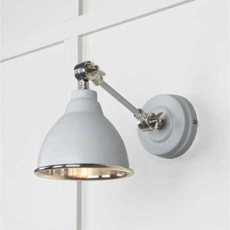 This is an image showing From The Anvil - Smooth Nickel Brindley Wall Light in Birch available from T.H Wiggans Architectural Ironmongery in Kendal, quick delivery and discounted prices