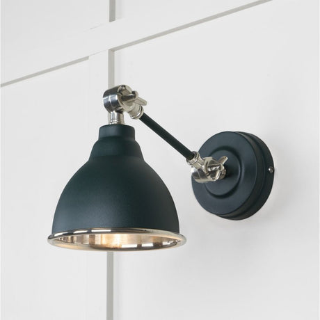 This is an image showing From The Anvil - Smooth Nickel Brindley Wall Light in Dingle available from T.H Wiggans Architectural Ironmongery in Kendal, quick delivery and discounted prices