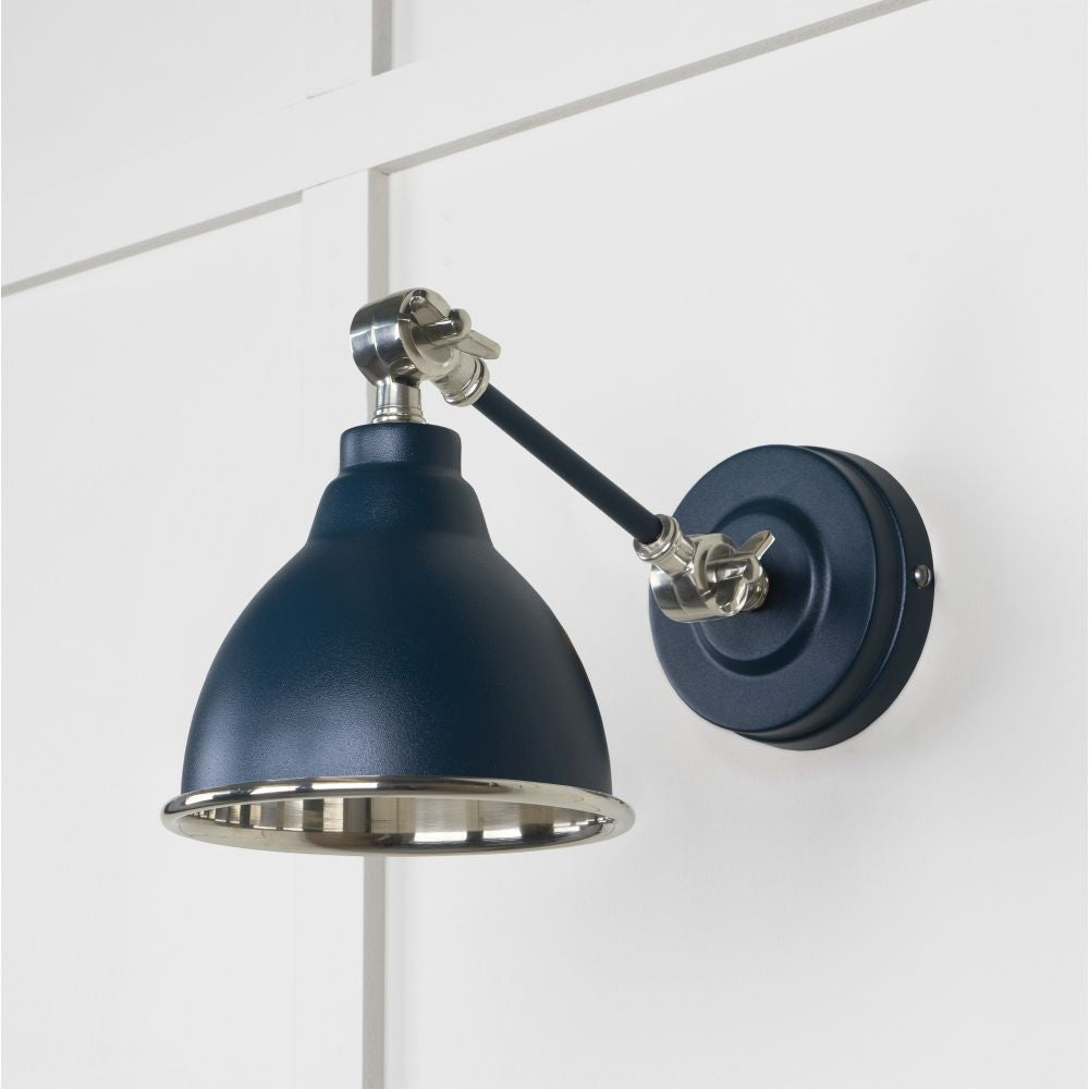 This is an image showing From The Anvil - Smooth Nickel Brindley Wall Light in Dusk available from T.H Wiggans Architectural Ironmongery in Kendal, quick delivery and discounted prices