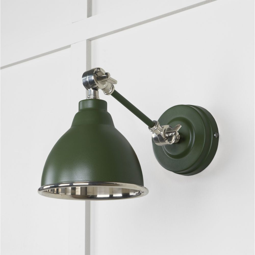 This is an image showing From The Anvil - Smooth Nickel Brindley Wall Light in Heath available from T.H Wiggans Architectural Ironmongery in Kendal, quick delivery and discounted prices