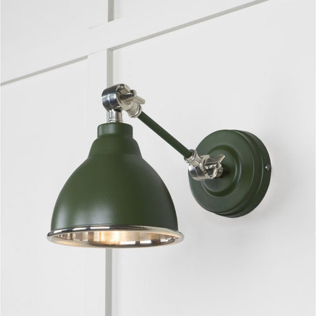 This is an image showing From The Anvil - Smooth Nickel Brindley Wall Light in Heath available from T.H Wiggans Architectural Ironmongery in Kendal, quick delivery and discounted prices