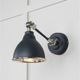 This is an image showing From The Anvil - Smooth Nickel Brindley Wall Light in Soot available from T.H Wiggans Architectural Ironmongery in Kendal, quick delivery and discounted prices