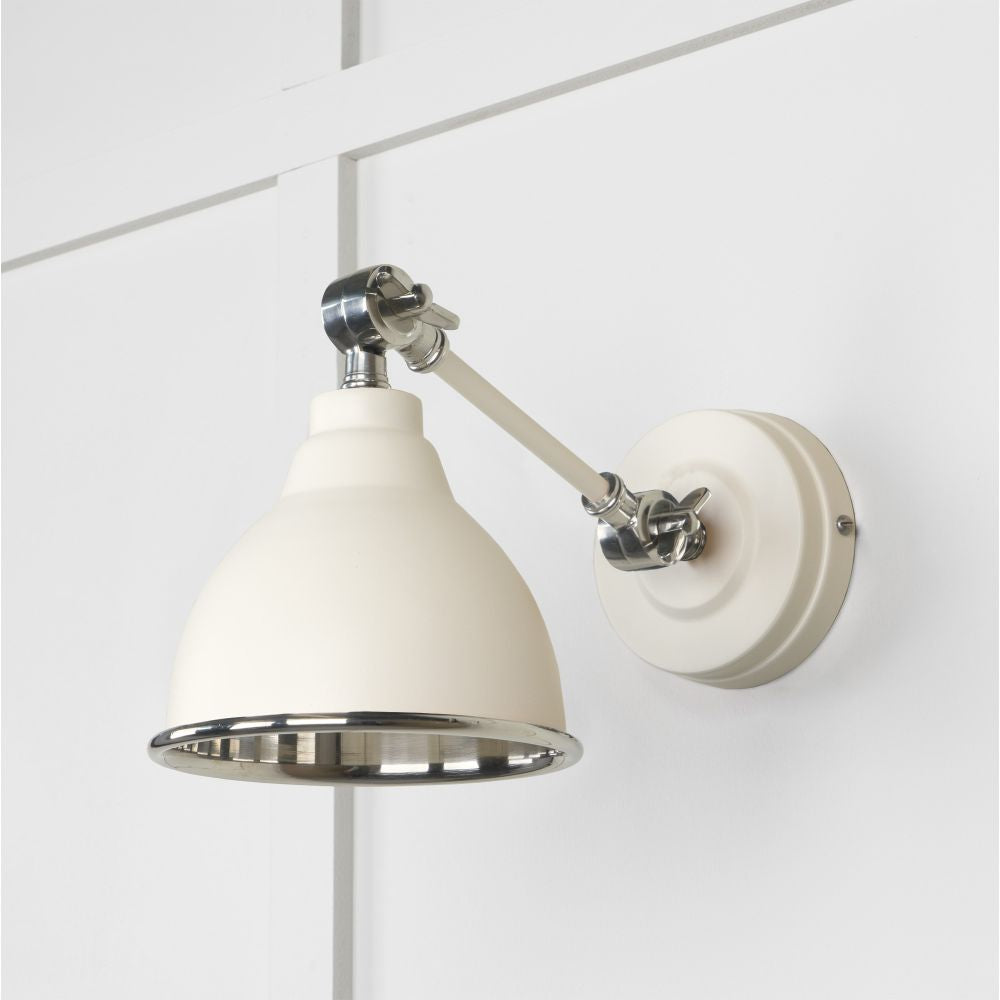 This is an image showing From The Anvil - Smooth Nickel Brindley Wall Light in Teasel available from T.H Wiggans Architectural Ironmongery in Kendal, quick delivery and discounted prices