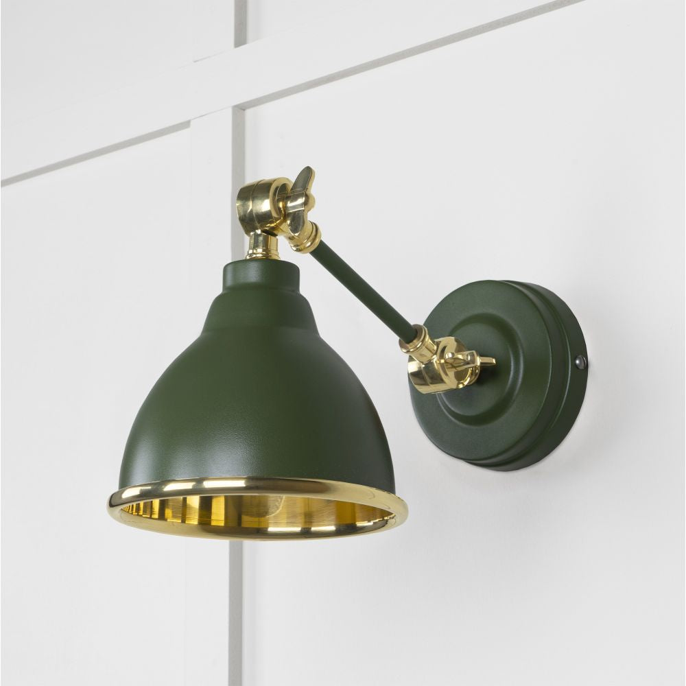 This is an image showing From The Anvil - Smooth Brass Brindley Wall Light in Heath available from T.H Wiggans Architectural Ironmongery in Kendal, quick delivery and discounted prices
