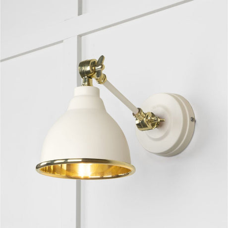 This is an image showing From The Anvil - Smooth Brass Brindley Wall Light in Teasel available from T.H Wiggans Architectural Ironmongery in Kendal, quick delivery and discounted prices