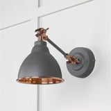 This is an image showing From The Anvil - Hammered Copper Brindley Wall Light in Bluff available from T.H Wiggans Architectural Ironmongery in Kendal, quick delivery and discounted prices