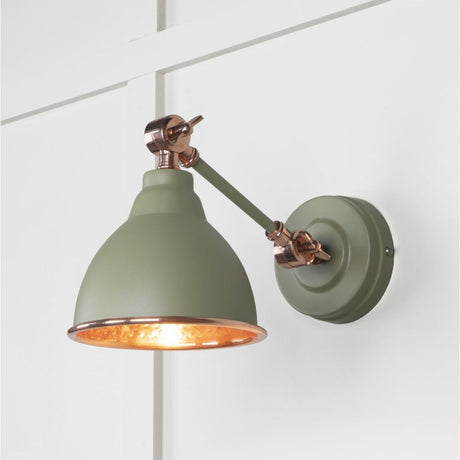 This is an image showing From The Anvil - Hammered Copper Brindley Wall Light in Tump available from T.H Wiggans Architectural Ironmongery in Kendal, quick delivery and discounted prices