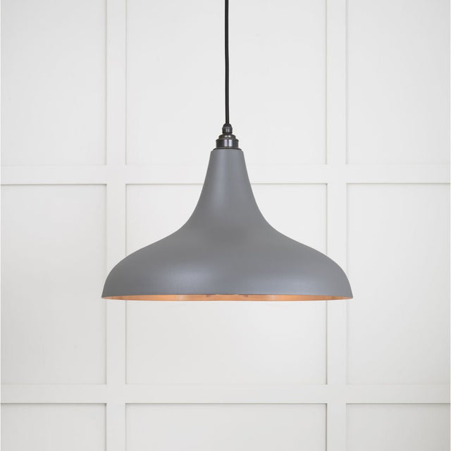This is an image showing From The Anvil - Smooth Copper Frankley Pendant in Bluff available from T.H Wiggans Architectural Ironmongery in Kendal, quick delivery and discounted prices