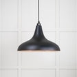 This is an image showing From The Anvil - Smooth Copper Frankley Pendant in Elan Black available from T.H Wiggans Architectural Ironmongery in Kendal, quick delivery and discounted prices