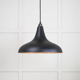 This is an image showing From The Anvil - Smooth Copper Frankley Pendant in Elan Black available from T.H Wiggans Architectural Ironmongery in Kendal, quick delivery and discounted prices