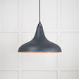 This is an image showing From The Anvil - Smooth Copper Frankley Pendant in Soot available from T.H Wiggans Architectural Ironmongery in Kendal, quick delivery and discounted prices