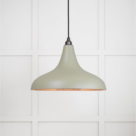 This is an image showing From The Anvil - Smooth Copper Frankley Pendant in Tump available from T.H Wiggans Architectural Ironmongery in Kendal, quick delivery and discounted prices