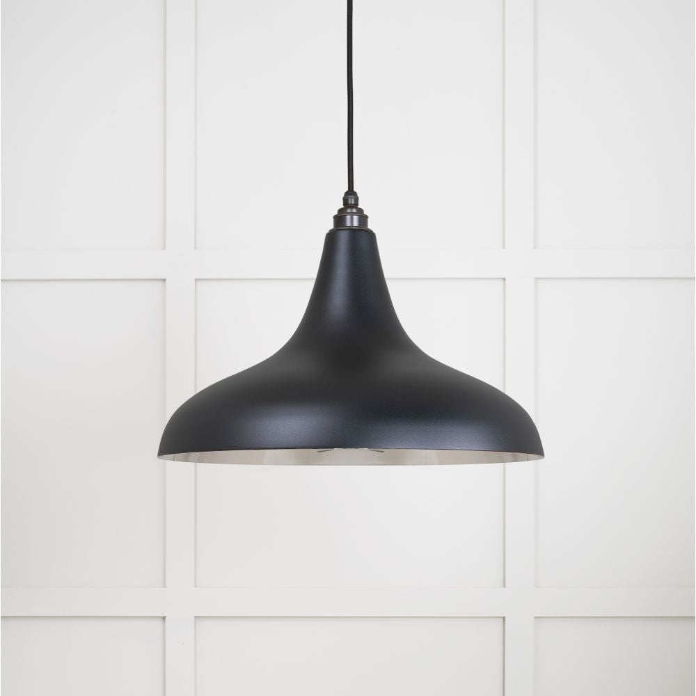 This is an image showing From The Anvil - Smooth Nickel Frankley Pendant in Elan Black available from T.H Wiggans Architectural Ironmongery in Kendal, quick delivery and discounted prices