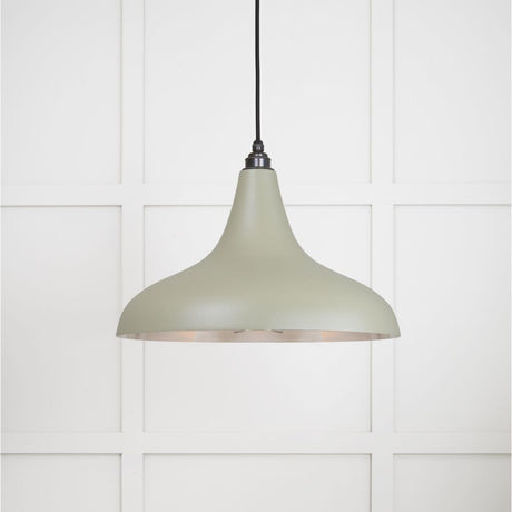 This is an image showing From The Anvil - Smooth Nickel Frankley Pendant in Tump available from T.H Wiggans Architectural Ironmongery in Kendal, quick delivery and discounted prices