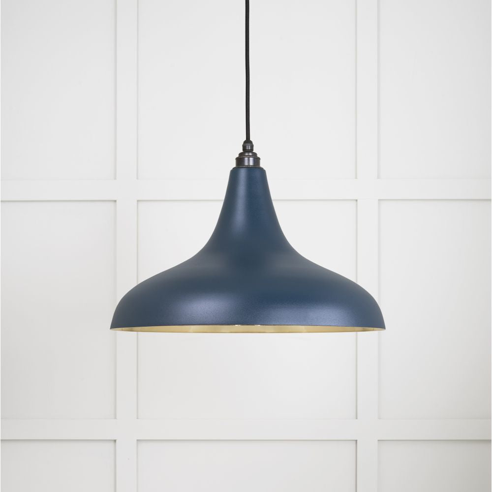 This is an image showing From The Anvil - Smooth Brass Frankley Pendant in Dusk available from T.H Wiggans Architectural Ironmongery in Kendal, quick delivery and discounted prices