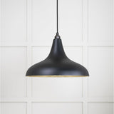This is an image showing From The Anvil - Smooth Brass Frankley Pendant in Elan Black available from T.H Wiggans Architectural Ironmongery in Kendal, quick delivery and discounted prices