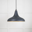 This is an image showing From The Anvil - Smooth Brass Frankley Pendant in Soot available from T.H Wiggans Architectural Ironmongery in Kendal, quick delivery and discounted prices