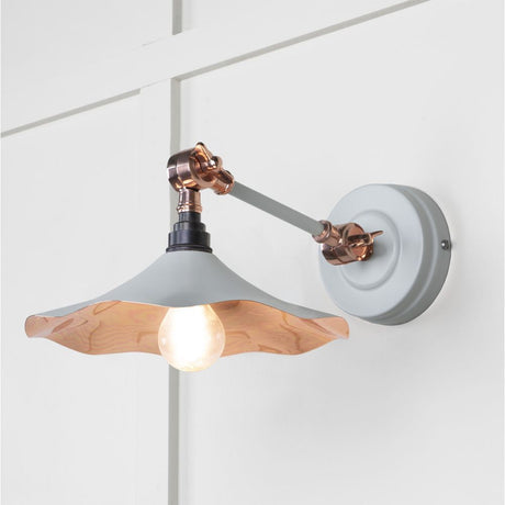 This is an image showing From The Anvil - Smooth Copper Flora Wall Light in Birch available from T.H Wiggans Architectural Ironmongery in Kendal, quick delivery and discounted prices