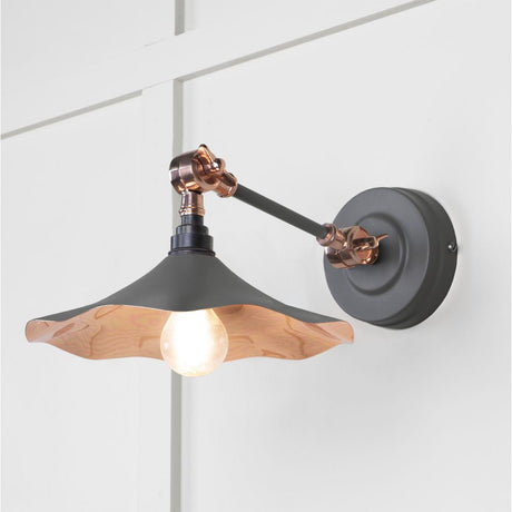 This is an image showing From The Anvil - Smooth Copper Flora Wall Light in Bluff available from T.H Wiggans Architectural Ironmongery in Kendal, quick delivery and discounted prices
