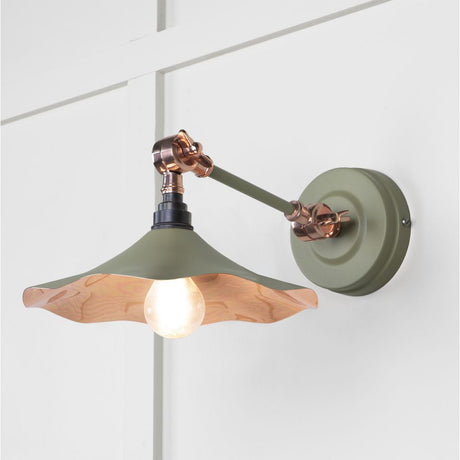 This is an image showing From The Anvil - Smooth Copper Flora Wall Light in Tump available from T.H Wiggans Architectural Ironmongery in Kendal, quick delivery and discounted prices