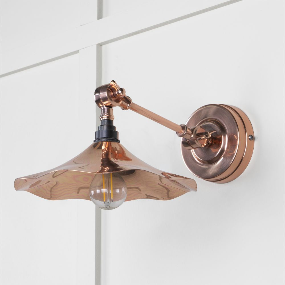 This is an image showing From The Anvil - Smooth Copper Flora Wall Light available from T.H Wiggans Architectural Ironmongery in Kendal, quick delivery and discounted prices