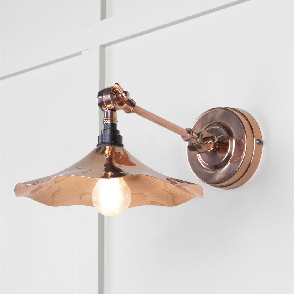 This is an image showing From The Anvil - Smooth Copper Flora Wall Light available from T.H Wiggans Architectural Ironmongery in Kendal, quick delivery and discounted prices