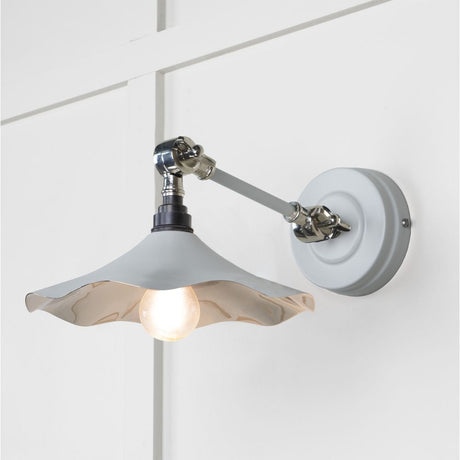 This is an image showing From The Anvil - Smooth Nickel Flora Wall Light in Birch available from T.H Wiggans Architectural Ironmongery in Kendal, quick delivery and discounted prices