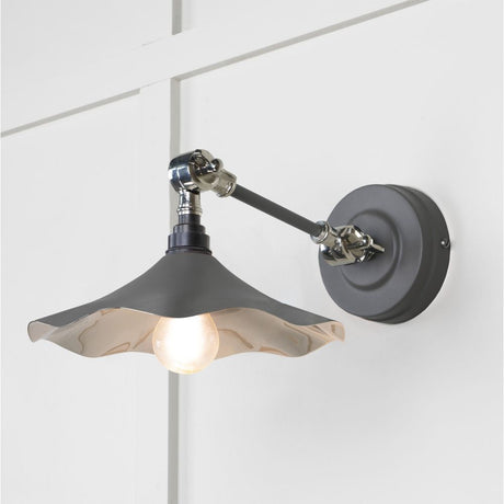 This is an image showing From The Anvil - Smooth Nickel Flora Wall Light in Bluff available from T.H Wiggans Architectural Ironmongery in Kendal, quick delivery and discounted prices