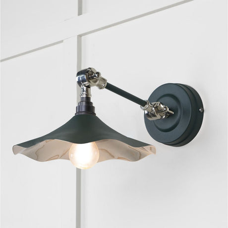 This is an image showing From The Anvil - Smooth Nickel Flora Wall Light in Dingle available from T.H Wiggans Architectural Ironmongery in Kendal, quick delivery and discounted prices